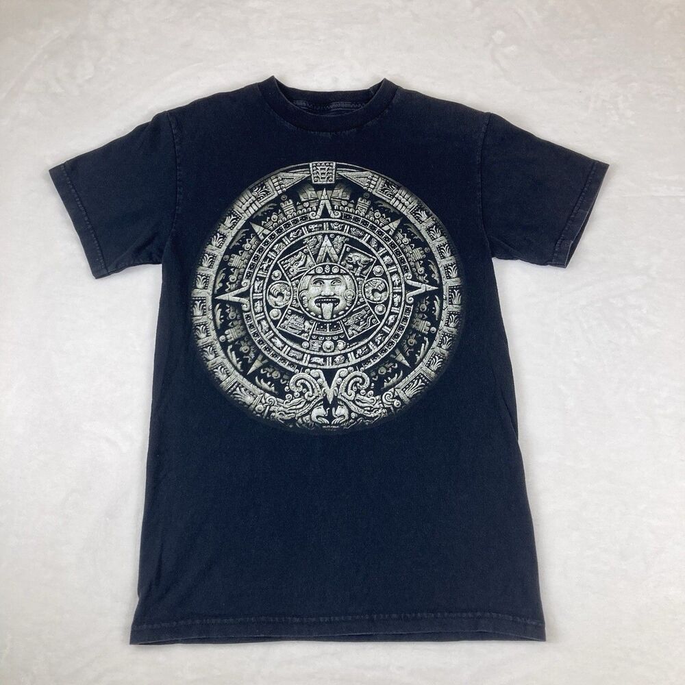 DOM T-Shirt Men’s Size Small Black Aztec Graphic Tee